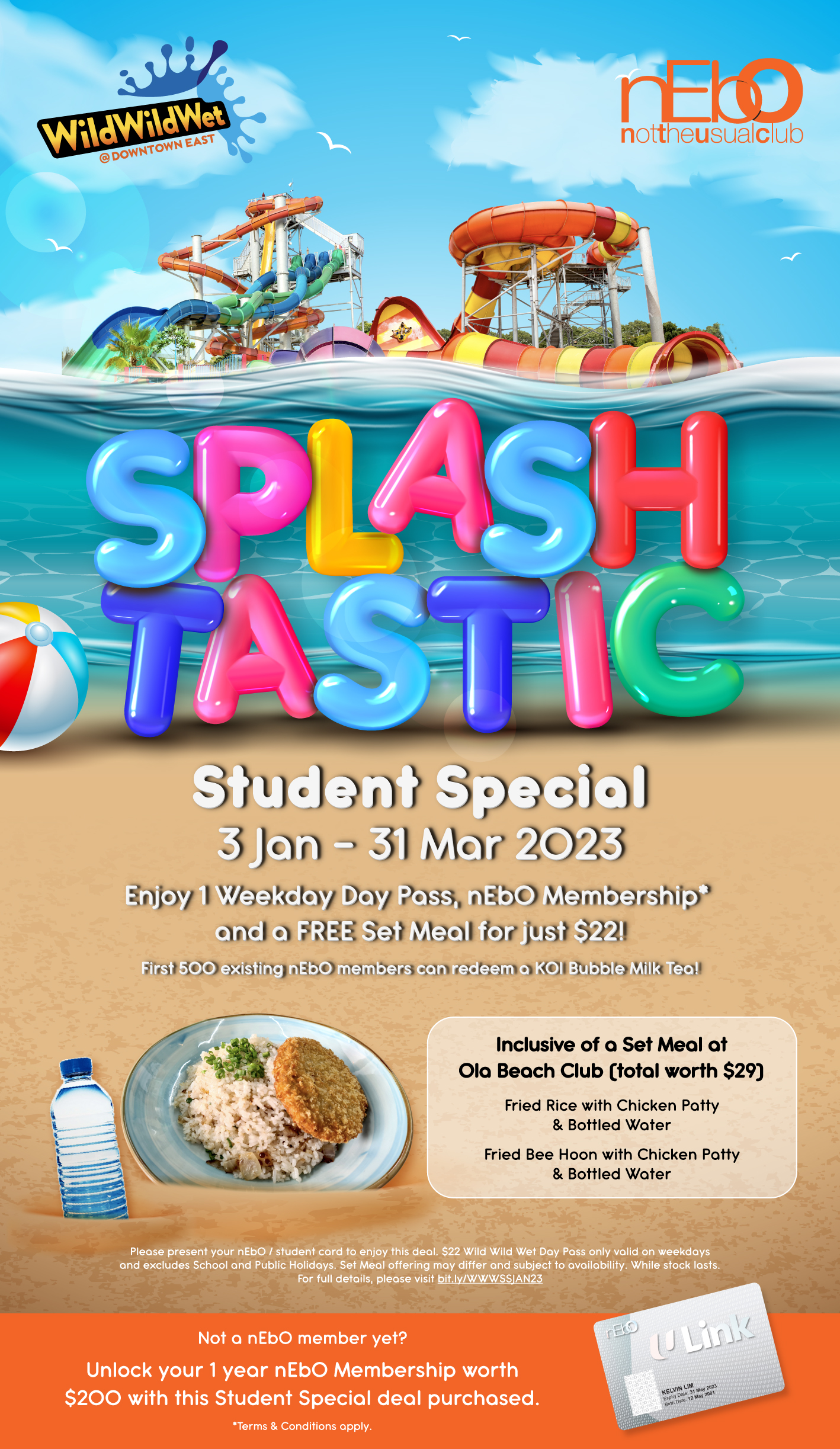 Splashtastic Student Special January to March 2023