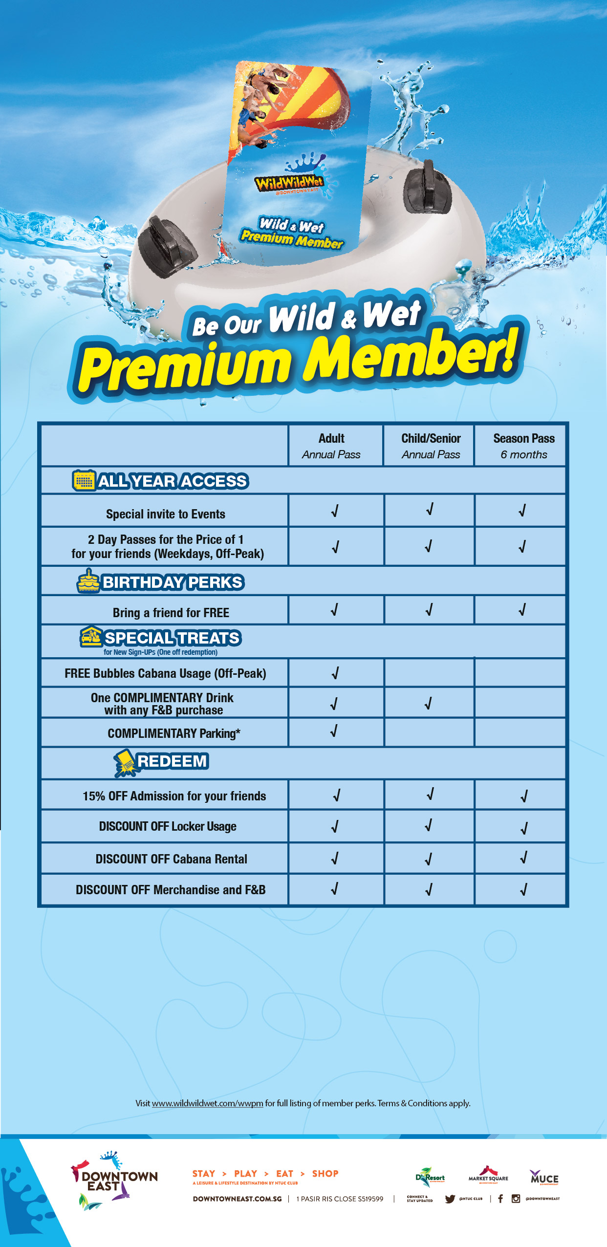 Wild & Wet Premium Membership Benefits